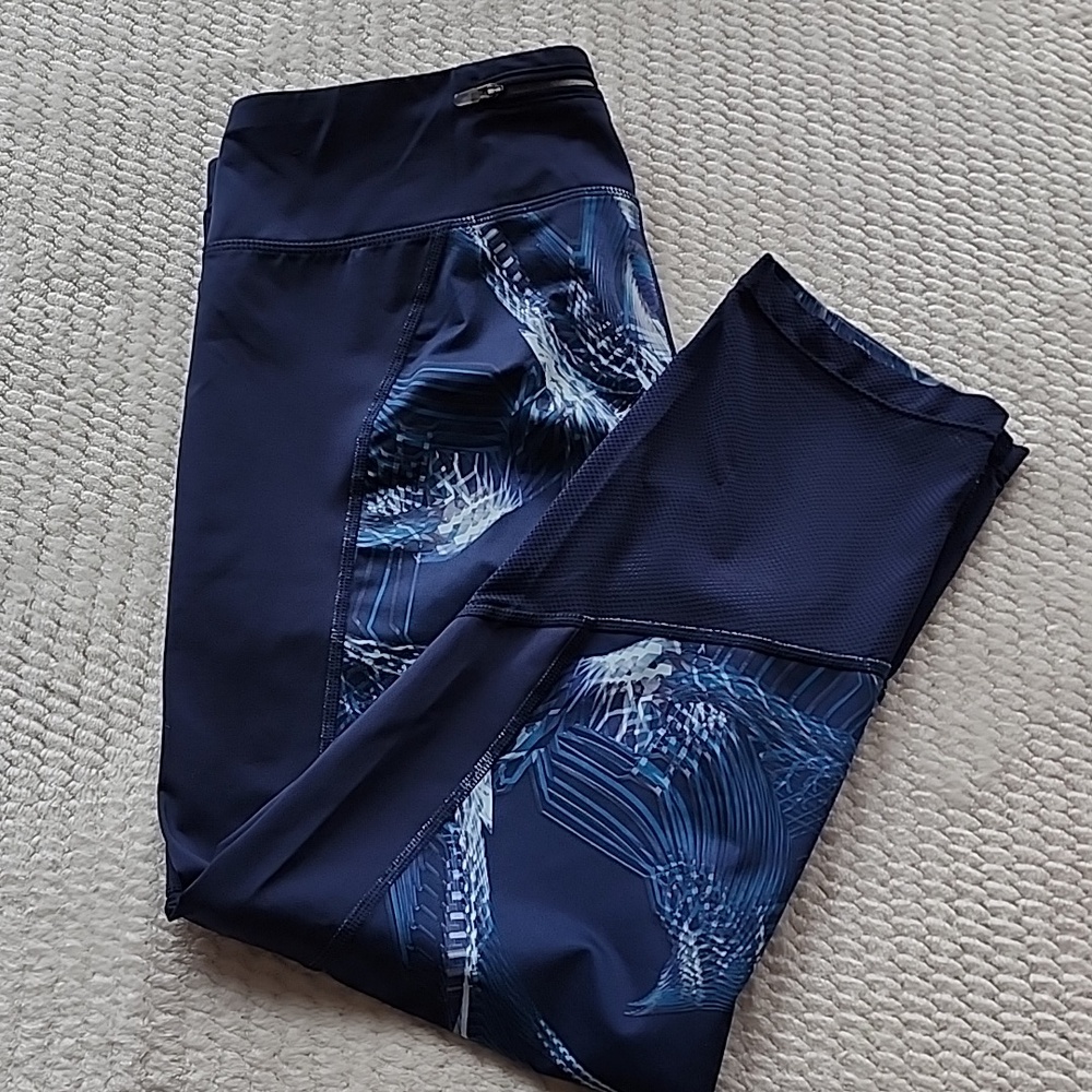 Nike Dri Fit Dark Blue Patterned Leggings